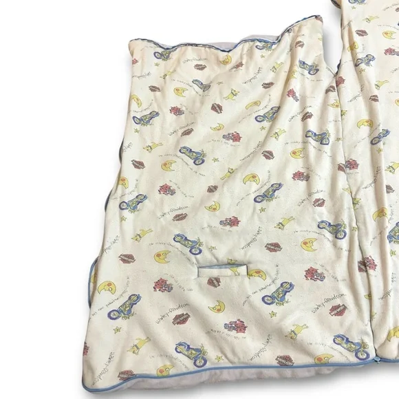 Vintage Harley Davidson Baby Blanket - Picture 5 of 10